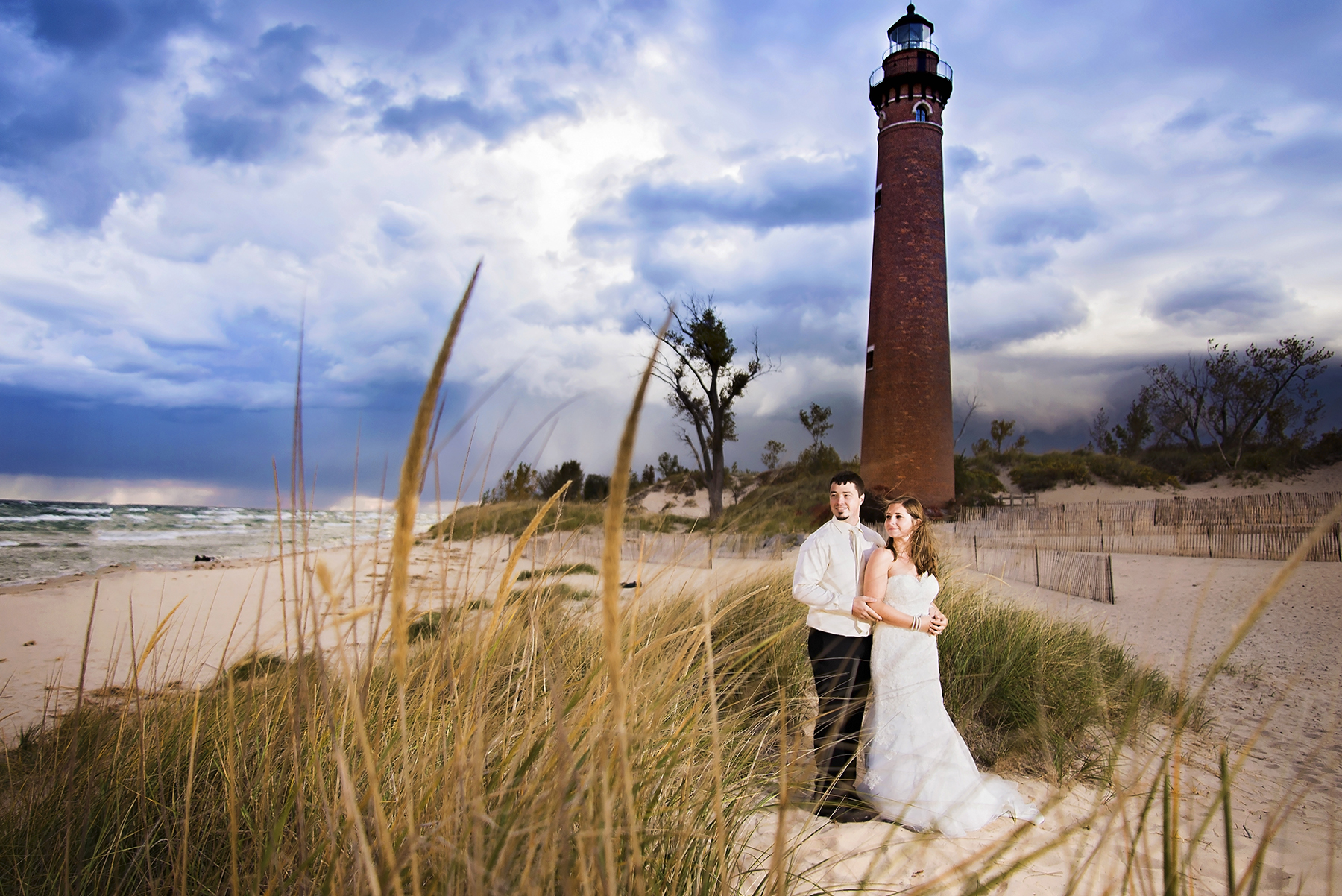 Little Sable Point Lighthouse Michigan Wedding Photography