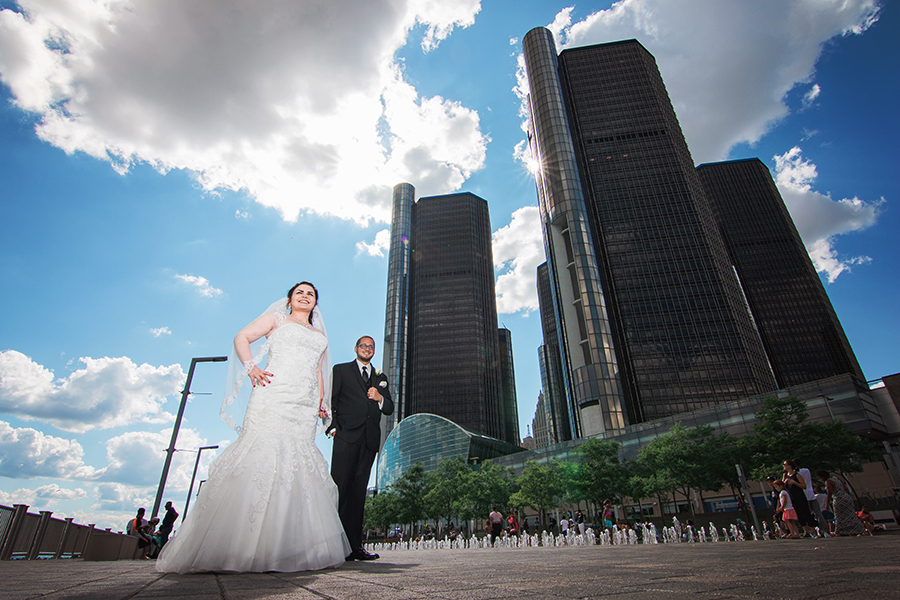 Detroit Riverwalk - Detroit Engagement Session Locations